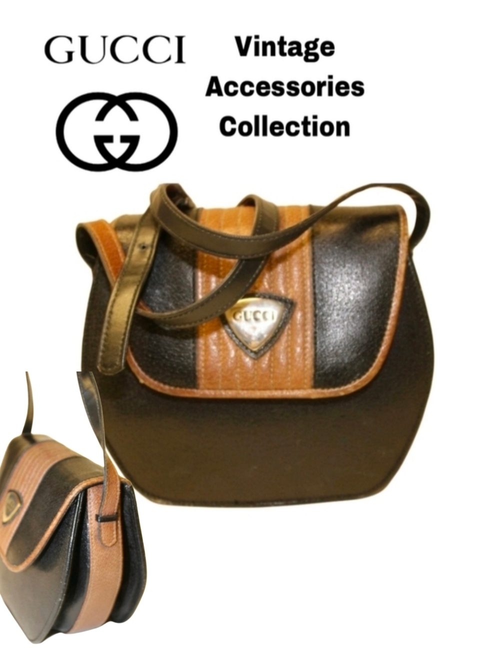 RARE❗️Gucci Accessory Collection Vintage 80's Italy Petite Crossbody Satchel Bag - Picture 2 of 16